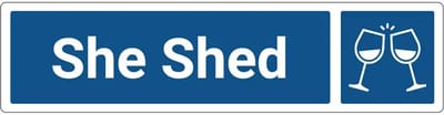She shed deurbordje met zelfklevende strip | Forex Re materiaal | 20 x 5 cm