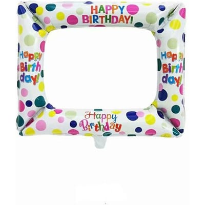 50x59 CM Photo Booth Folie Ballonnen Gelukkige Verjaardag Fotolijst Globos Verjaardagsfeestje Decor Supplies Baby Shower Kid speelgoed Gift