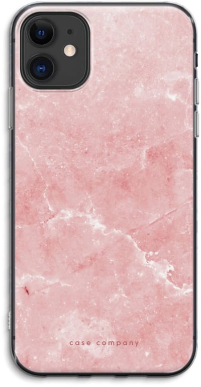 Case Company® - Hoesje geschikt voor iPhone 11 hoesje - Roze marmer - Soft Cover Telefoonhoesje - Bescherming aan alle Kanten en Schermrand