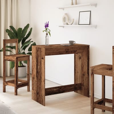 vidaXL - Bartafel - 102x50x103,5 - cm - bewerkt - hout - oud - houtkleurig