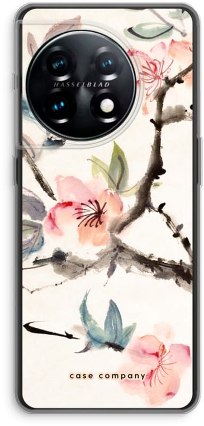 Case Company® - Hoesje geschikt voor OnePlus 11 hoesje - Japanse bloemen - Soft Cover Telefoonhoesje - Bescherming aan alle Kanten en Schermrand