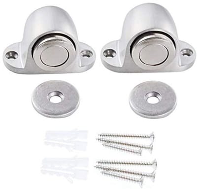 Dailygoods- Deurslot Magnetisch - Roestvrij Staal - Deurstopper - Schokbestendig - Inclusief Bevestigingsschroeven - Afmetingen 5,3 x 3,2 x 3 cm - Deurbuffer