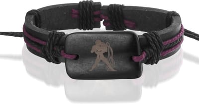 Montebello Armband Waterman - Unisex - Leer - Horoscoop - ∅20 - 23 cm