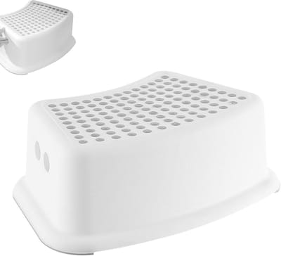Toiletkrukje - Kakhulp Opstapje - Natuurlijke Houding - Antislip C-vorm - 37x25x13 cm - Grijs