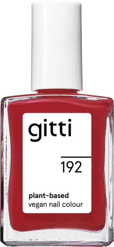 Gitti No. 192 - Hibiscus Red - nagellak - minimaal 82% natuurlijk - 23 vrij - manicure - blijft 7 dagen zitten