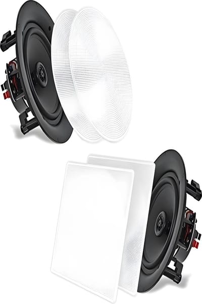 Pyle Luidsprekers – Plafondluidsprekers - Wandluidsprekers- Plafondspeakers- Set van 2 Speakers- 2-Weg Midbass Luidsprekers - Woofer Luidsprekersysteem - Inbouwluidsprekers voor Thuis - 200 Watt