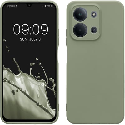 kwmobile telefoonhoesje geschikt voor Xiaomi Redmi 15C / Poco C85 - Hoesje voor smartphone - Precisie camera uitsnede - In grijsgroen