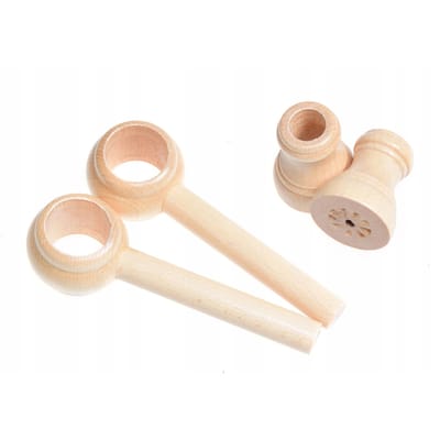Enkele houten steun voor gordijnroede, diameter 28 mm, Grenen, 2 stuks., klassiek