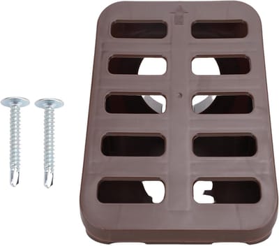 Afvoerrooster met schuine snede - Drainage rooster Hoekafvoer - Wateroverlast voorkomen - UV-bestendig PP materiaal - 3/4 inch connectoren - Bruin