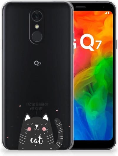 LG Q7 Telefoonhoesje met Naam Cat Good Day