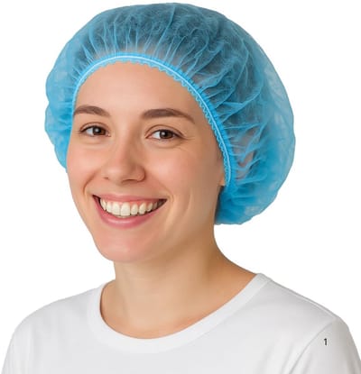 KURTT | 200x Wegwerp haarnetjes blauw - Voor in de Keuken, Tandarts, Medische sector - non-woven - Latexvrij - Universeel maat
