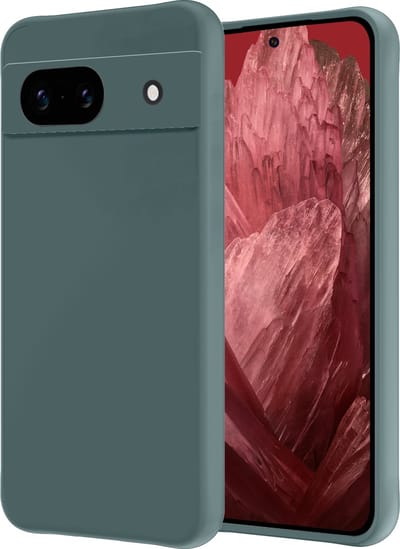 Hoesje - Geschikt voor Google Pixel 8a - Sterk & Shockproof - Hoes Cover - Siliconen Case - Donkergroen