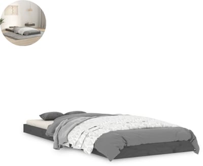 Vloerbed – Laag Bedframe – Minimalistisch Design – Stevig en Comfortabel – Geschikt voor Elke Slaapkamer - Grijs