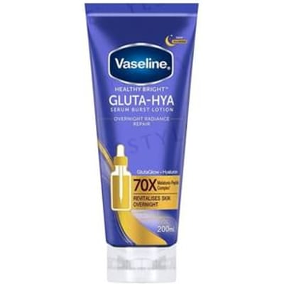 Vaseline - Healthy Bright Gluta-Hya Serum Burst Lotion Overnight Radiance Repair Regular 200ml