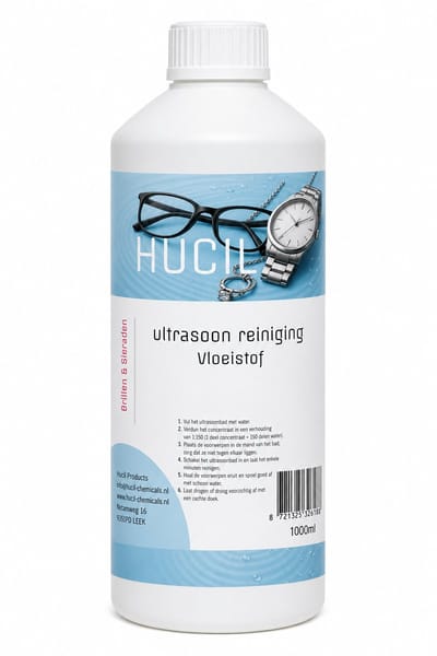 ultrasoon reiniger vloeistof 1 liter - ultrasonic cleaner - ultrasone reiniger - Brillen - horloges - juwelen -sieraden - Concentraat