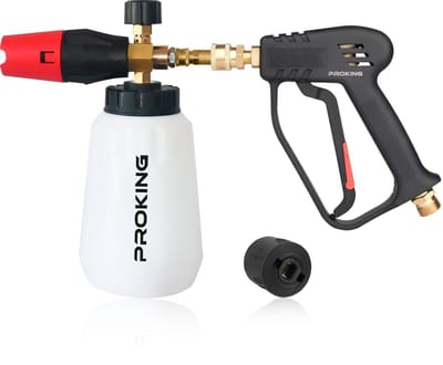 PROKING Snow Foam Cannon & Short trigger gun - Karcher K-Serie Compatibel - K2, K3, K4, K6, K7 - Auto Schuim Sproeier - Hoogwaardige Foam Gun voor Diepe Reiniging