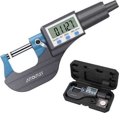 SnelShoppen - Digital Micrometer 0-25mm - Elektronische Meetmeter met LCD Scherm - Nauwkeurig en Betrouwbaar - Inch/Metric - Voor Professioneel Gebrui