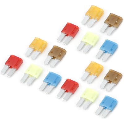 15 stuks Auto Circuit Micro2 Steekzekering Gesorteerde Kit 5A 7.5A 10A 15A 20A beige