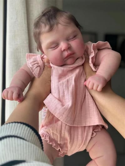 Reborn Babypop Jongen - Levensechte pop Pasgeboren pop - Spelenderwijs Zorgen - Zachte Stoffen Lichaam - 508 cm - Roze