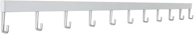 STAS Wandrek / Kapstok – 100cm - Wit - universeel ophangrek en kapstok voor jas, tas en accessoires