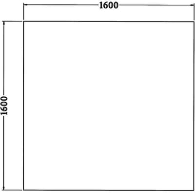 Los vierkant 25 mm melamine bureaublad 160X160CM Robson Eiken