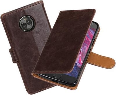 BestCases - Motorola Moto X4 Pull-Up booktype hoesje mocca