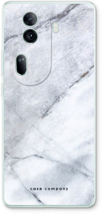 Case Company® - Hoesje geschikt voor Oppo Reno 11 Pro hoesje - Witte marmer - Soft Cover Telefoonhoesje - Bescherming aan alle Kanten en Schermrand