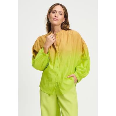 POM Amsterdam Blouse - Faded Summer Lime Maat: 34 | Longsleeves Outlet | Dames | Groen