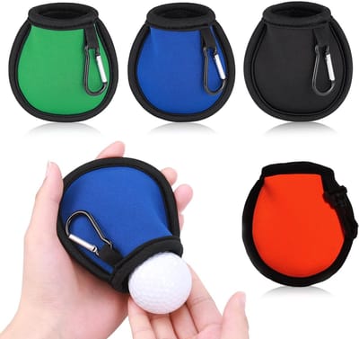 longziming -4 Stuks Golfballenreinigingstas Met Clips - Waterdicht Microvezel - Draagbaar Met Metalen Gesp