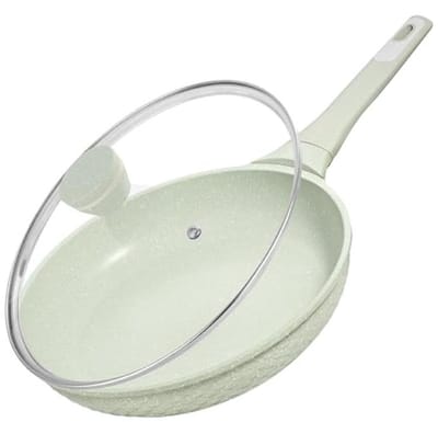 Anti-aanbakpan 26 cm | Braadpan met Deksel | Gecoate Aluminium Pan voor Inductie en Gas | 100% Vrij van PFAS en PFOA