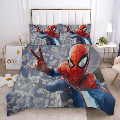 Marvel Comics Spider Man Anime Beddengoed Set Dekbedovertrek 1009 Polyester Geschikt Voor Kinderen En Volwassenen 3-Delige Set EU King(240*220cm)3pcs