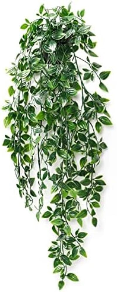 PolkaHome 1 Stuks Kunstmatige Hangende Planten met Potten 50 cm Lange Kunstmatige Klimop Eucalyptus Bladeren Mandala Groen Potplanten voor Thuis Binnen en Buiten Decor