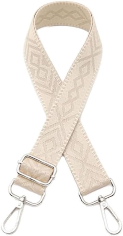Verstelbare Schouderband voor Tassen - Unisex Vervangingsband, Breed 3.8 cm, Verstelbare Lengte 75-130 cm, Ideaal voor Handtassen en Rugzakken met Zilveren Gesp