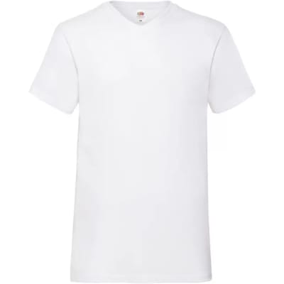 T-shirt met V-hals Fruit of the Loom Valueweight