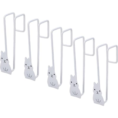 Lot de 5 crochets de porte en acier inoxydable peint, motif dessin animé, pour chambre et salle de bain