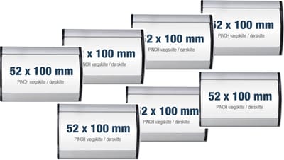 7 pack bewegwijzeringsborden/formaat 52x100mm/wegwijs bordjes/aluminium deurbordjes/naambordje kantoor/route bordje/aanwijs bordje/zelfklevend/verwijs bord/ informatie bord.