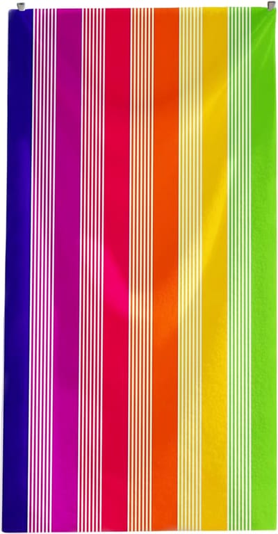 Extra Grote Strandlaken met Regenboogstrepen – Strandhanddoek Microvezel, Superzachte Sneldrogende Handdoek, Lichtgewicht en Absorberende Wikkelhanddoek voor Strand, Zwembad en Reizen
