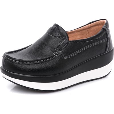 Nieuwe Platform Dames Sneakers van Echt Leer Ademende Dames Casual Schoenen Vrouw Mode Hoogte Verhogen Schoenen Grote Maten 41 gray