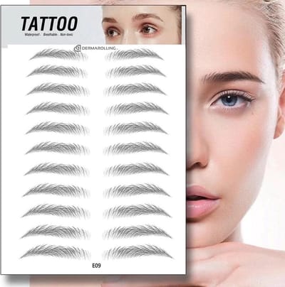 Dermarolling Semi-Permanente Waterproof Wenkbrauw Tattoo Sticker #E09