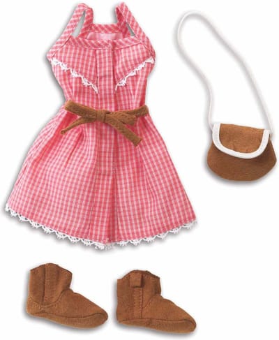 Corolle poppenkleding jurk schoentjes en tas voor ma cherie pop van 33cm