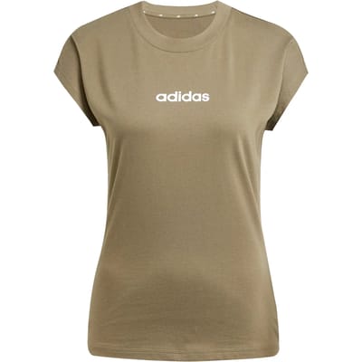 Adidas Essentials Linear Cotton T-shirt Met Korte Mouwen Groen XL Vrouw