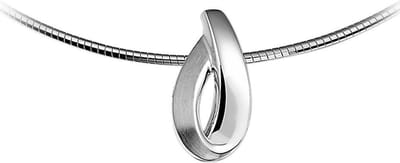 The Jewelry Collection Hanger Poli/mat - Zilver