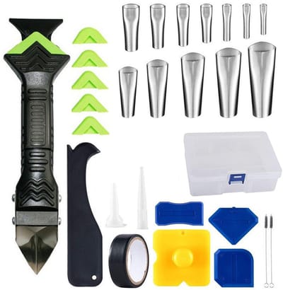 Voegafwerkingsset-kitverwijderaar-kitafstrijkgereedschap-meervoudig gebruik-voor voegwerk en afdichtmateriaal-Set 13