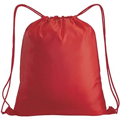 Rugzak voor Sport, Gymnastiek & Zwemmen - Waterdichte Trekkoord Sporttas voor Kinderen en Volwassenen, 38x42cm - Rood