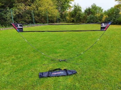 Afneembaar en draagbaar Badmintonnet - 3 x 12 m - Draagtas inbegrepen