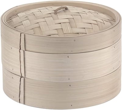 Bamboe Stoompan Set 3-Delig voor Aziatische Gerechten 29,5 cm