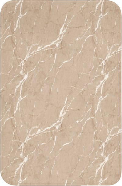 WC mat 40x60 cm - Antislip - Beige - Marmer - Organisch - Wit - Toiletmat - Vloermat - Douchemat - Toilet tapijt - Toiletmatten