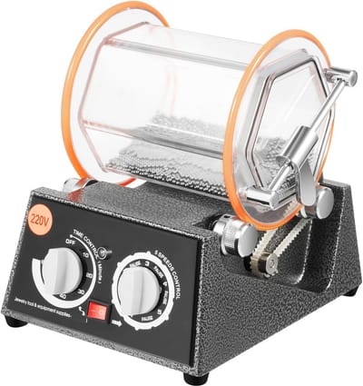 Polijstmachine Trommel - Metaal Polijster - Sieraden Polijsten - 5 Versnellingen - 3 kg Capaciteit - Zwart
