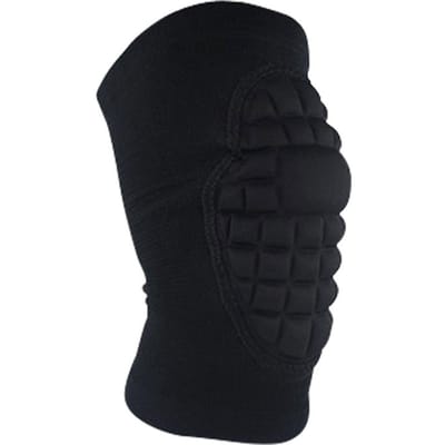 Manchon de Protection du Genou pour le Sport Éponge Douce Respirant Genouillère de Soutien pour la Course Noir