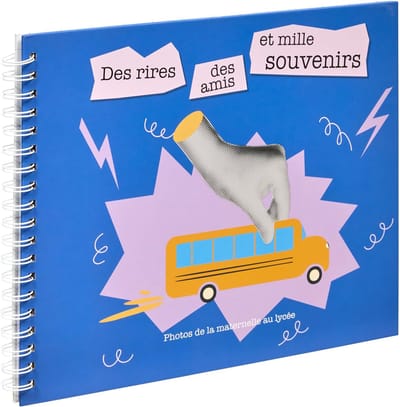 WEB2O - Schoolfotoalbum Bus - 15 foto's - Blauw